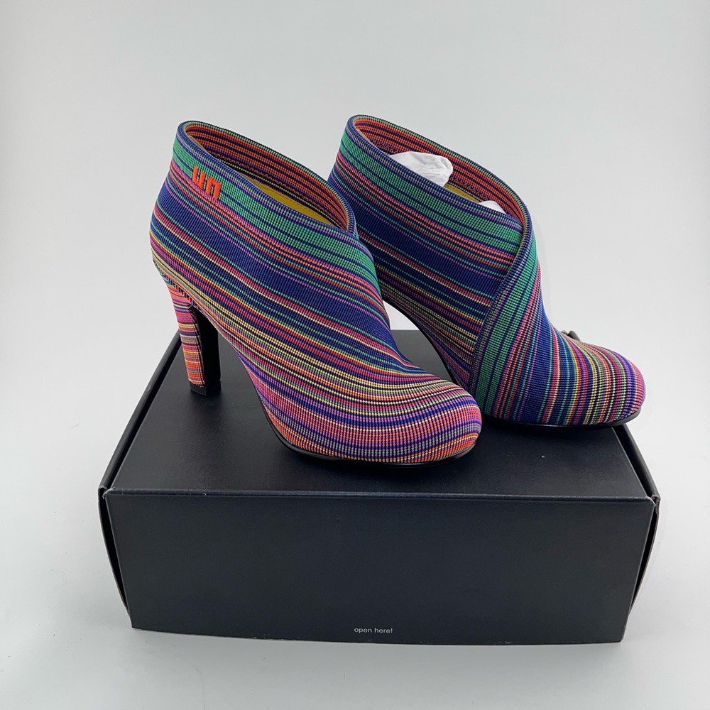 NIB United Nude Fold Hi Multi-Colored Ankle Booties in Fruit Punch, Size 38/8
